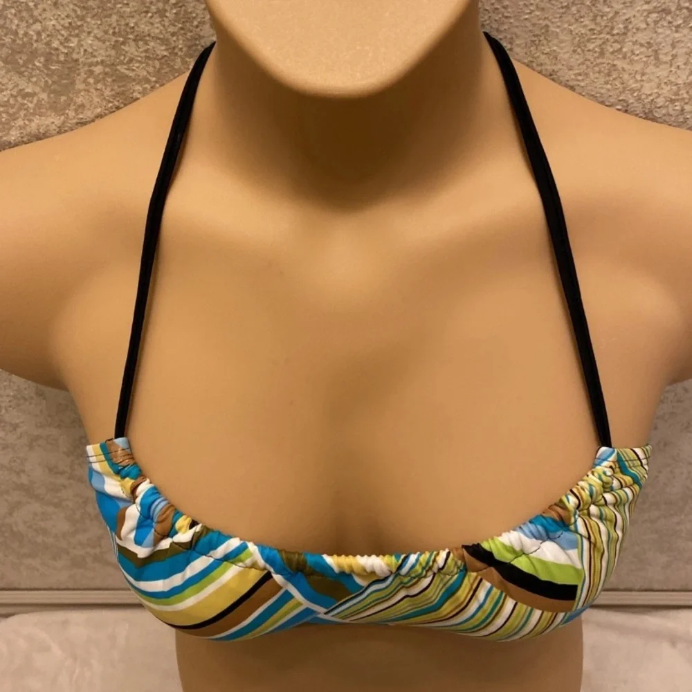 a.n.a Multicolor Striped Bikini Top